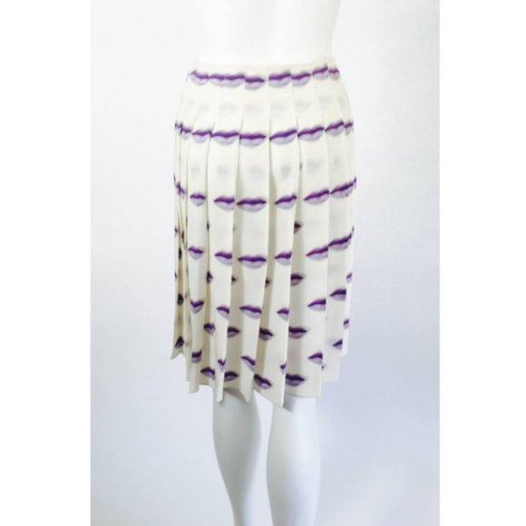 PRADA LIPS LIP PRINT SKIRT ICONIC VINTAGE S2000 RARE COLLECTIBLE SIZE 40 / US 6 - Picture 2 of 13